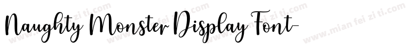 Naughty Monster Display Font字体转换